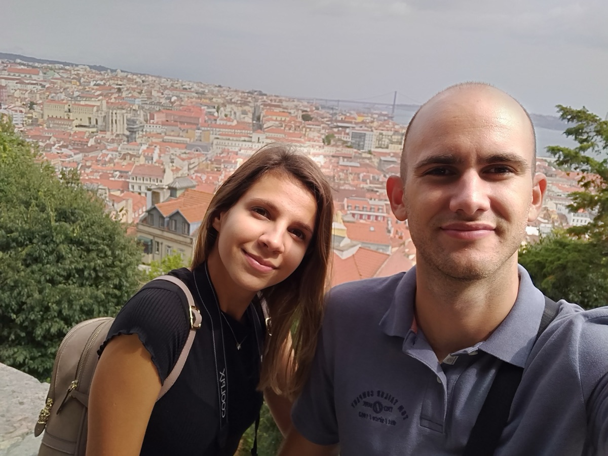 Monika i Zdeslav iznad Lisabona